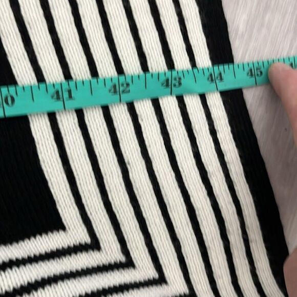 Anne Klein Houndstooth Camilla Poncho Cape / Stripe Trim Full Zip NWT SZ XL - Picture 12 of 14